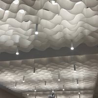 Ceiling lighting by bringing out spotlights through honeycombs 