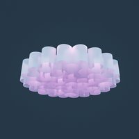 3d model for ParaLume® ceiling design. Circle shape with RGB lighting 