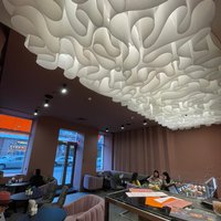 White paper ceiling. Ceiling type Wave® ceiling 