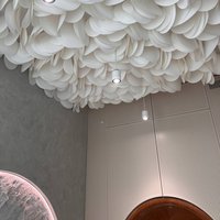 Decorative ceiling in the shape of petals 