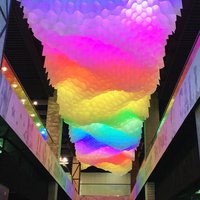 Ceiling "Northern Lights" in the Nora shopping center, Moscow 