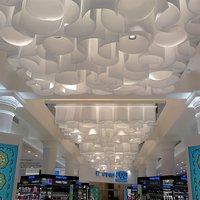 Paralume suspended ceiling made of non-woven non-flammable material 