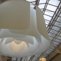 Designer lamp made of architectural paper 